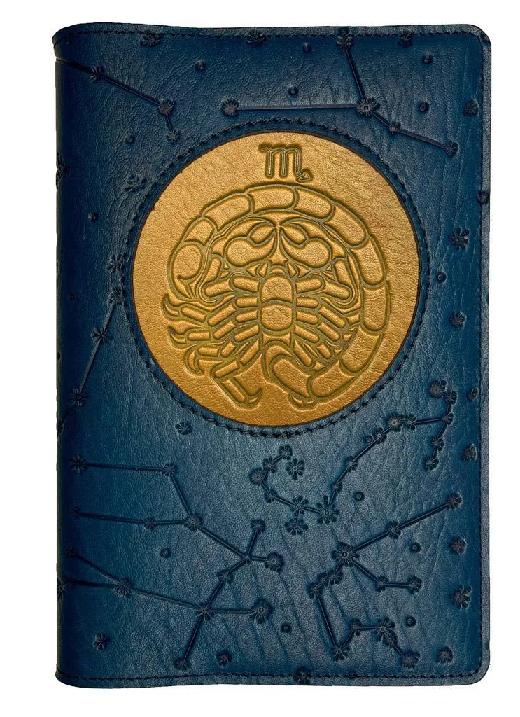 Refillable Leather Journal, Zodiac Icon, Scorpio