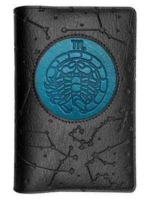 Refillable Leather Journal, Zodiac Icon, Scorpio