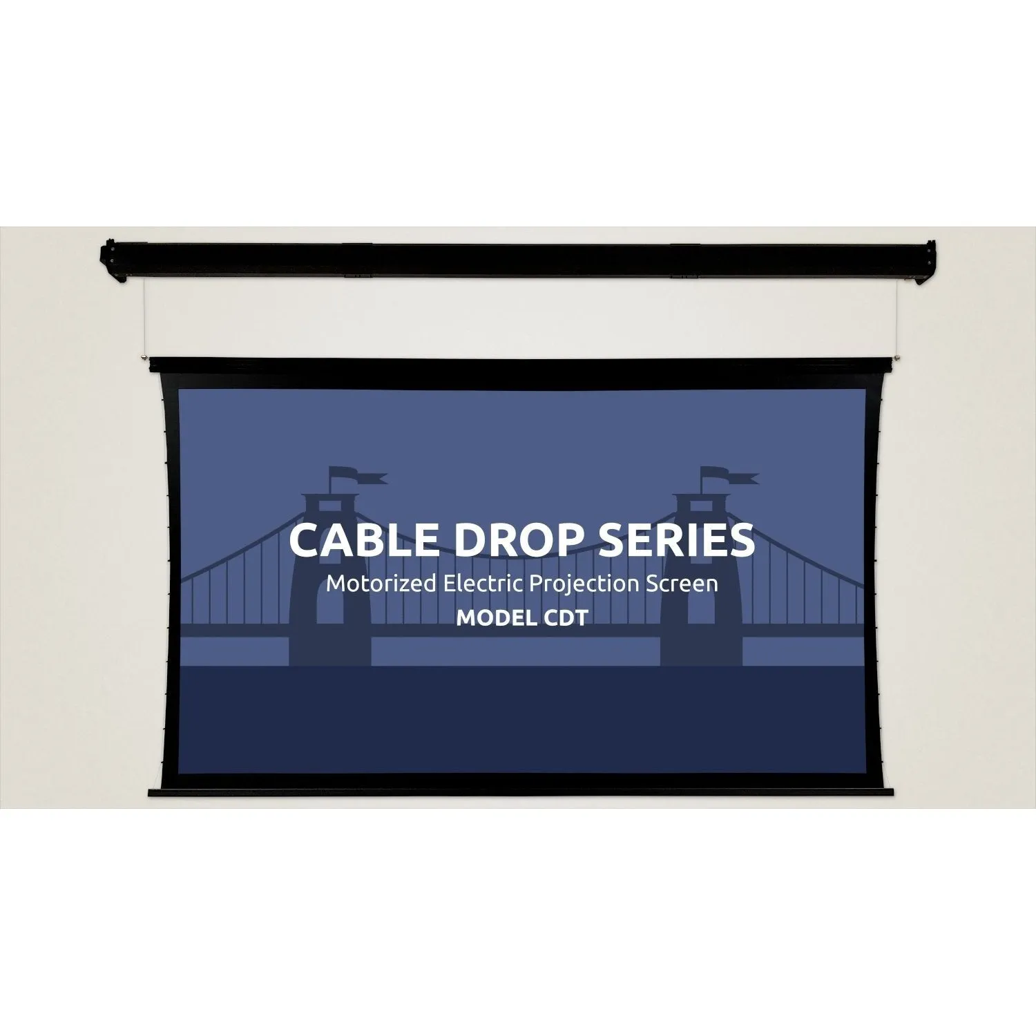 Severtson Screens Cable Drop HDTV [16:9] Tab Tension Screen 135" (117.7" x 66.2") CDT169135CW