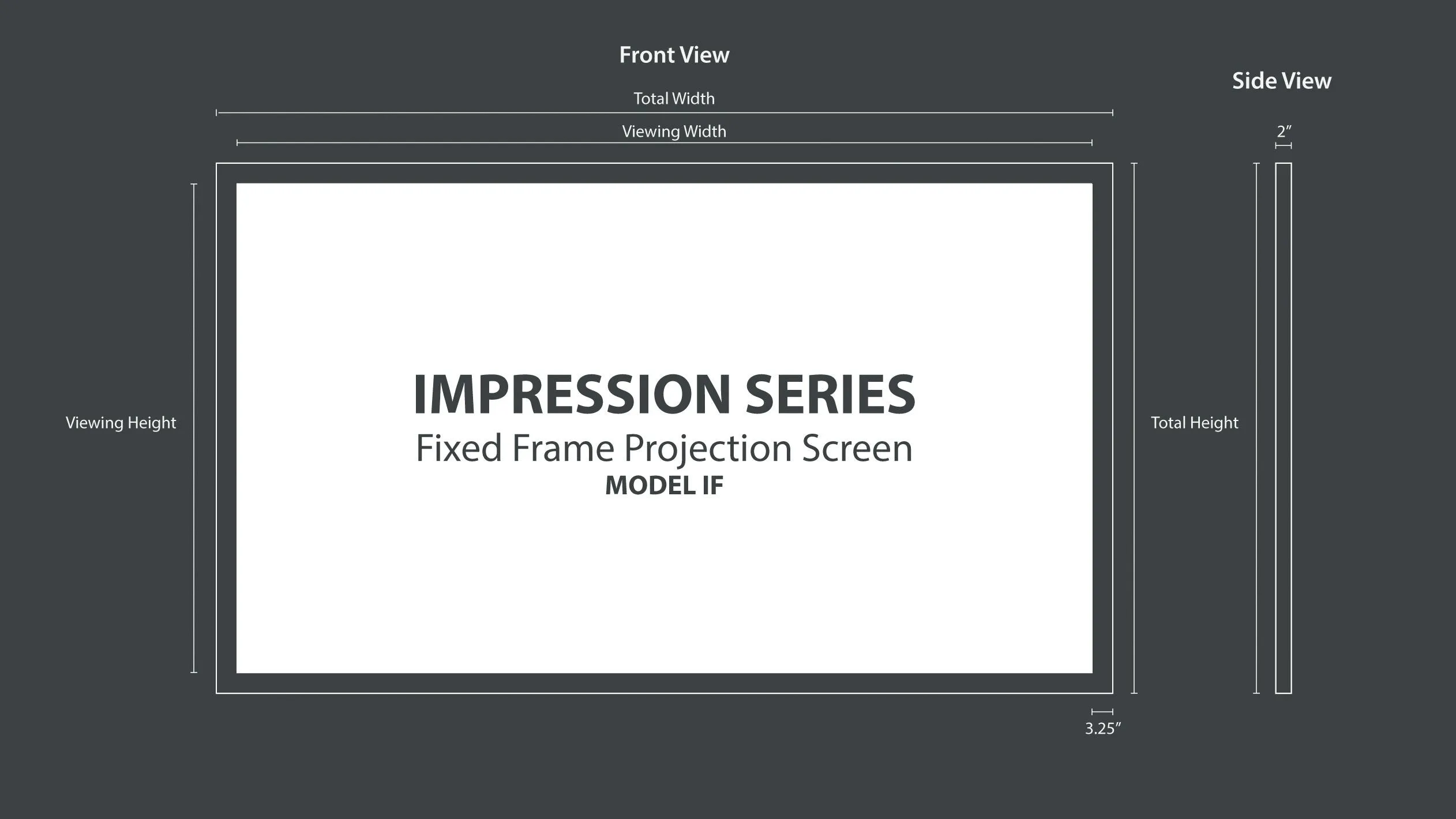 Severtson Screens Impressions Series Fixed Frame 92" (80.0" x 45.125") HDTV [16:9] IF1690923D