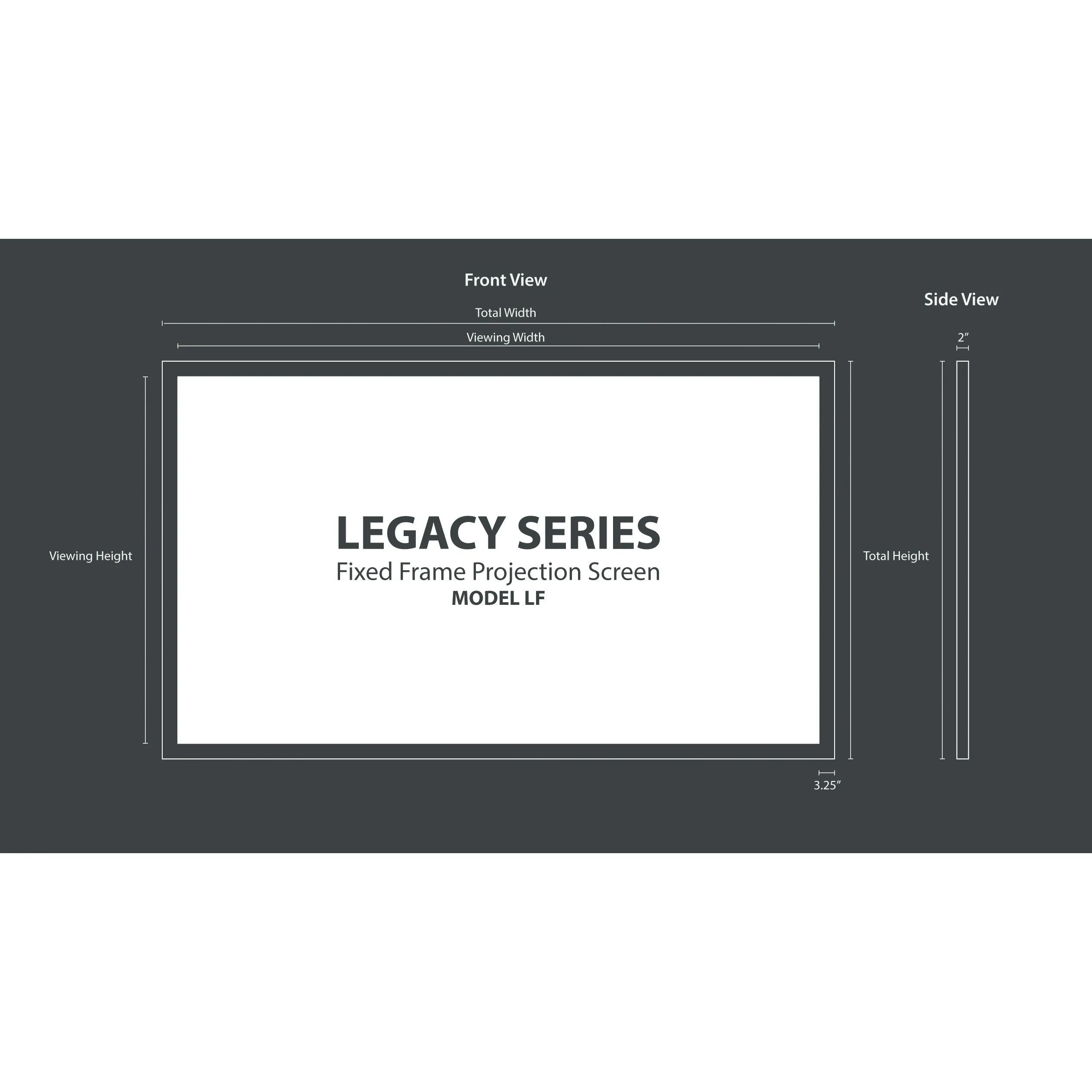 Severtson Screens Legacy Series Fixed Frame 100" (87.125" x 49.0") HDTV [16:9] LF1690100CW