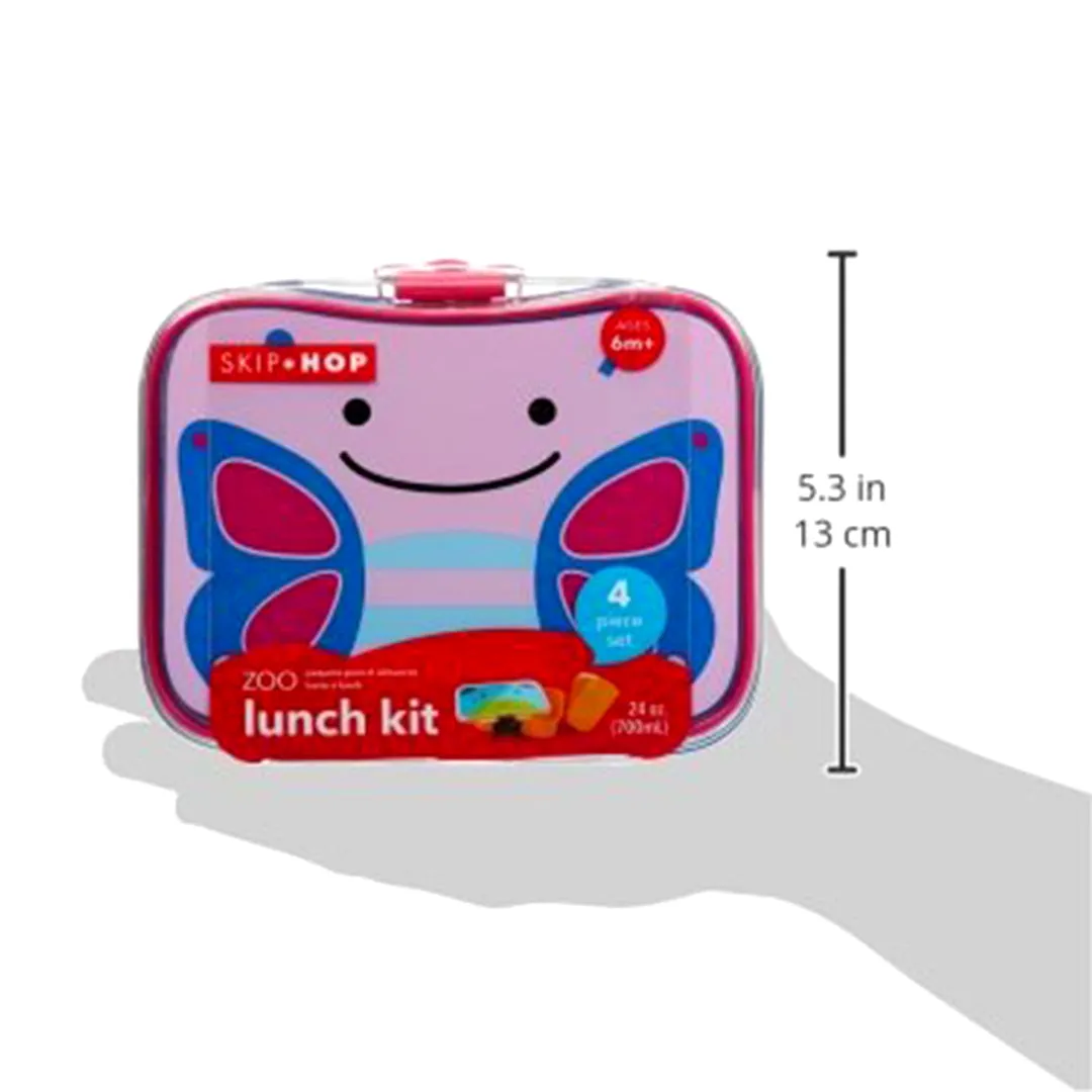 Skip Hop Zoo 4 Piece Lunch Kit Fashion-Butterfly 3years to 6years