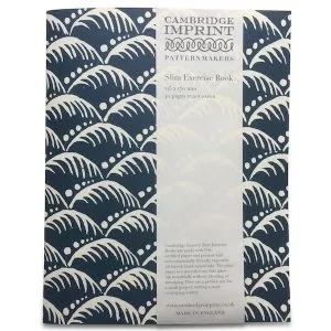 SLIM EXCERCISE BOOK - Cambridge Imprint , "Indigo Wave"