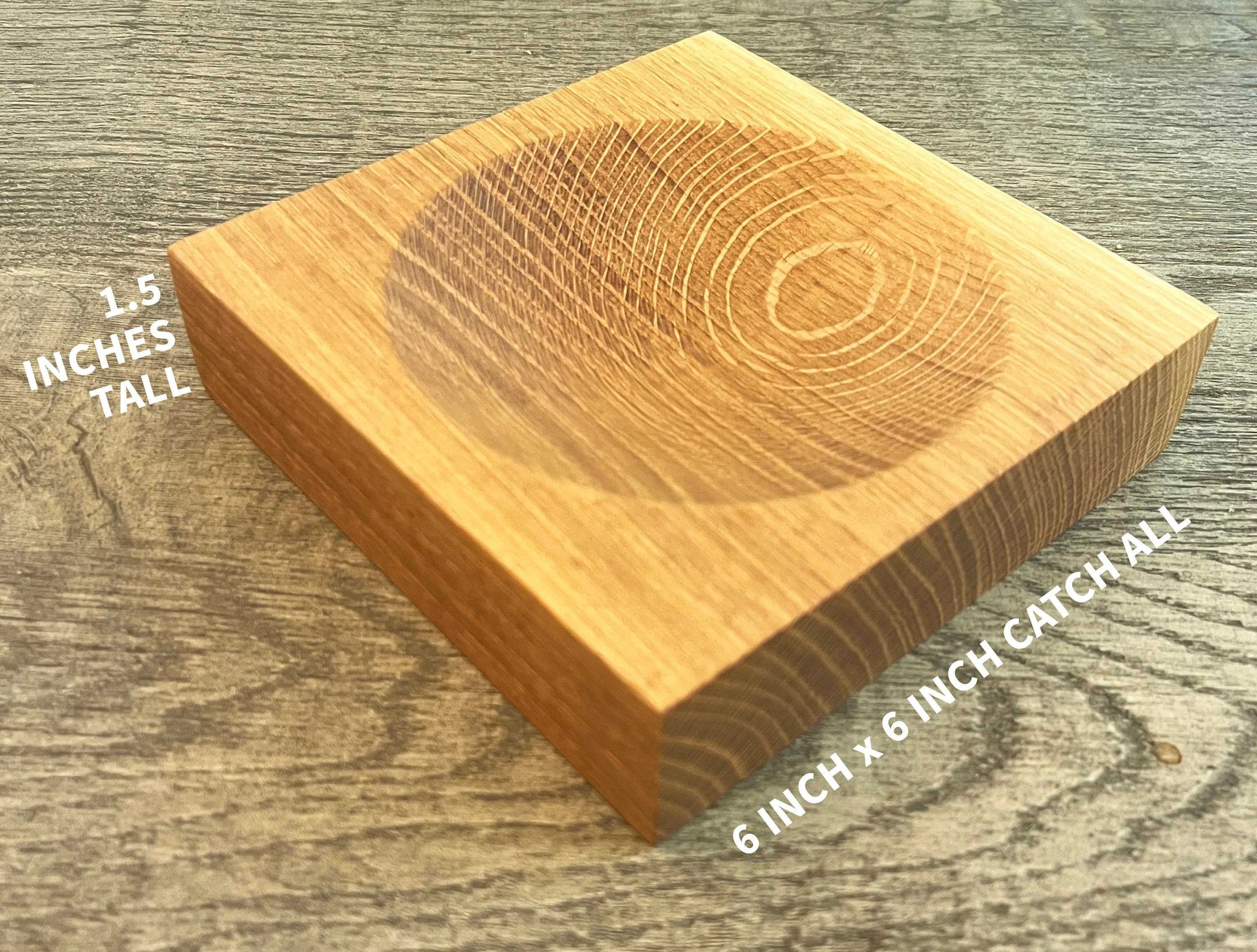 White Oak Catch-All Tray 6" x 6"