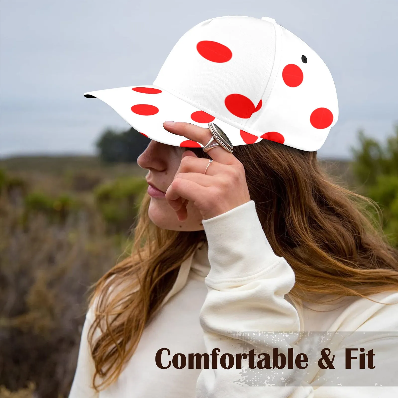 White With Red Polka Dots Hat